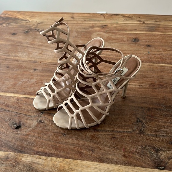 Steve Madden Nude Caged Heels - Picture 2 of 7